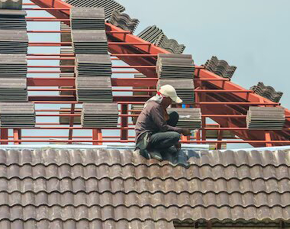 In Progress Roof Painting Parramatta